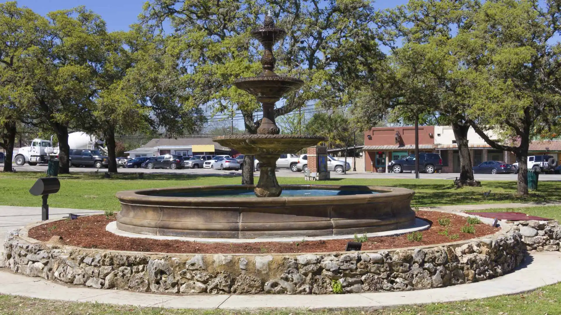 Fountain in special part of town in Kyle, TX.