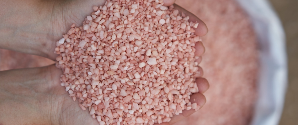 Granular potassium pellets for a fertilizer treatment in West Lake Hills, TX.